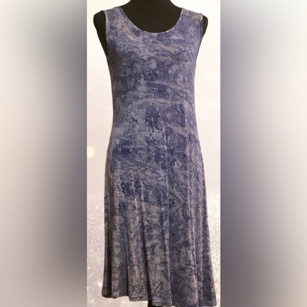 Just Cruising, Blue Marble Sleeveless Dress